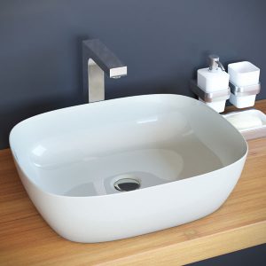 כיור אמבטיה מונח מבריק לארון אמבטיה מידה 50.5/40 ס”מ דגם אונו