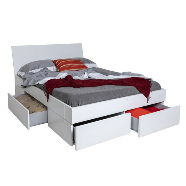 מיטה מעוצבת הכוללת מגירות, 160 ס”מ דגם הדס