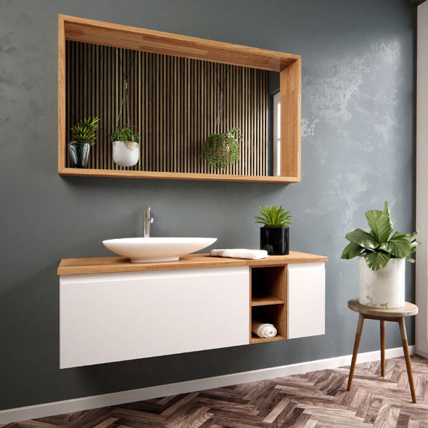 ארון אמבטיה תלוי צבע אפוקסי דגם אלמוג