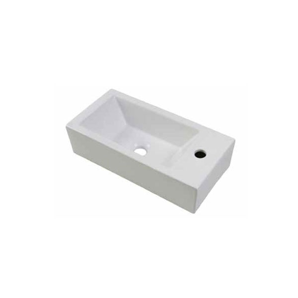 כיור אמבטיה מונח לבן מבריק דגם חליל