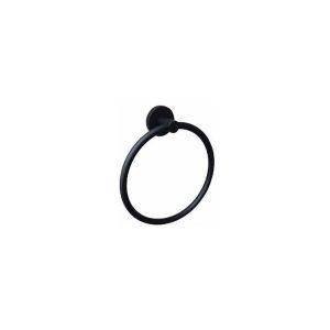 טבעת למגבת סדרת מיני שחור מט לחדר אמבטיה