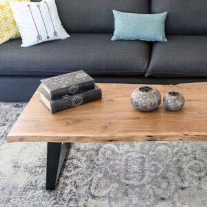 שולחן סלון מרקש עץ שיטה מלא אורך 115 ס"מ