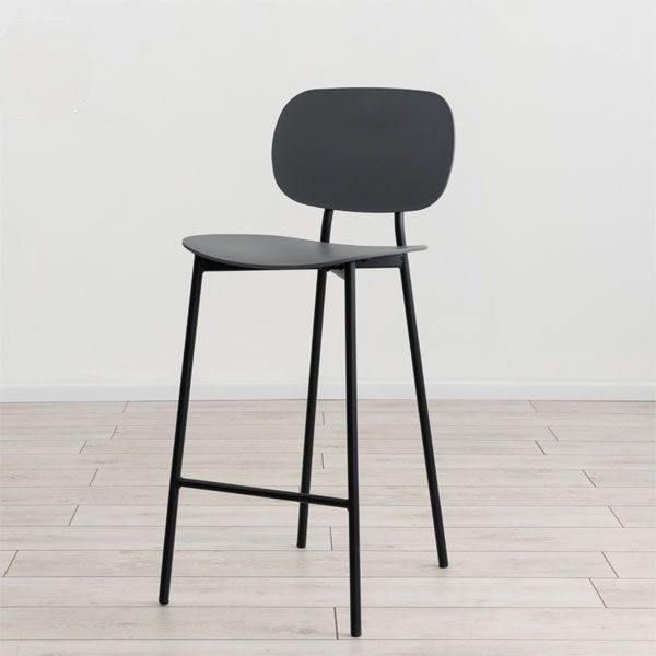 כסא בר מעוצב אקרילי בצבע אפור דגם יובל
