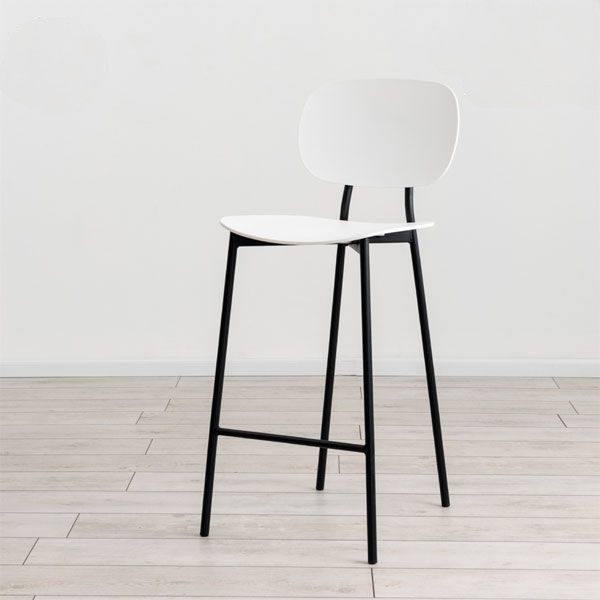 כסא בר מעוצב אקרילי בצבע לבן דגם יובל