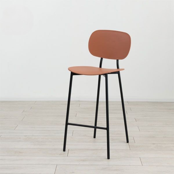 כסא בר מעוצב אקרילי בצבע כתום דגם יובל