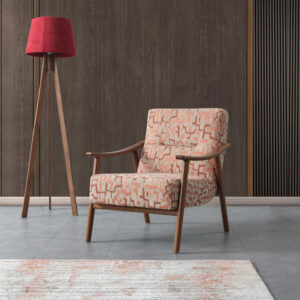 כורסא מעוצבת לסלון בסגנון מודרני עם רגליי עץ דגם אפיק