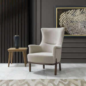 כורסא מעוצבת לסלון בסגנון מודרני עם רגליי עץ דגם אמור