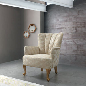 כורסא מעוצבת לסלון בסגנון מודרני עם רגלי עץ דגם שמיר