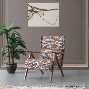 כורסא מעוצבת לסלון בסגנון מודרני עם רגלי עץ דגם יאנה
