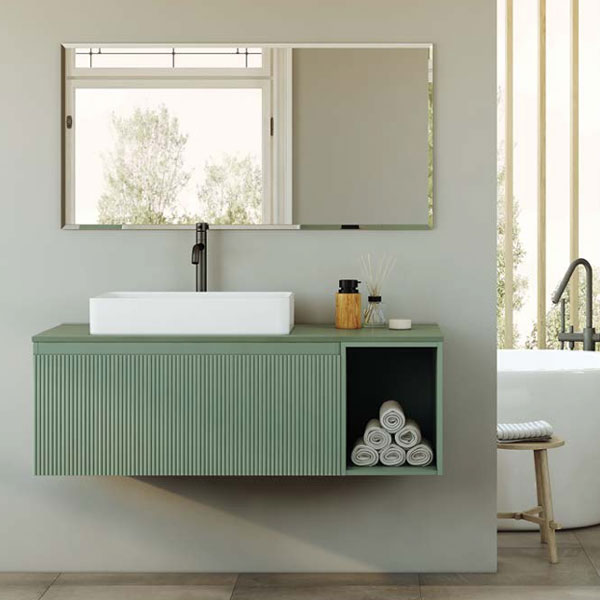 ארון אמבטיה מודרני תלוי אפוקסי עם מגירה כפולה דגם עלומים