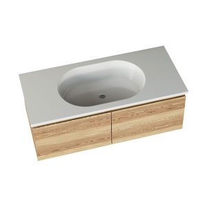 משטח אקרילי לארון אמבטיה עם כיור אקרילי לפי מידה דגם בייבי קטן
