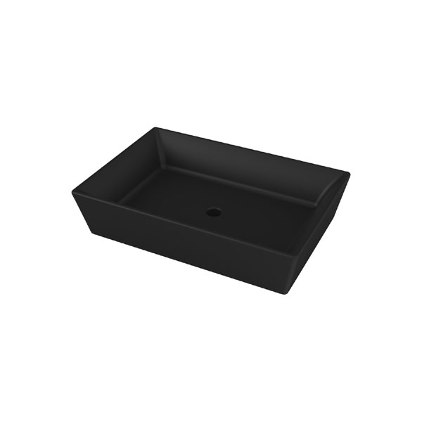 כיור אמבטיה מונח מידה 56/38 ס”מ  צבע שחור מט דגם ווסל