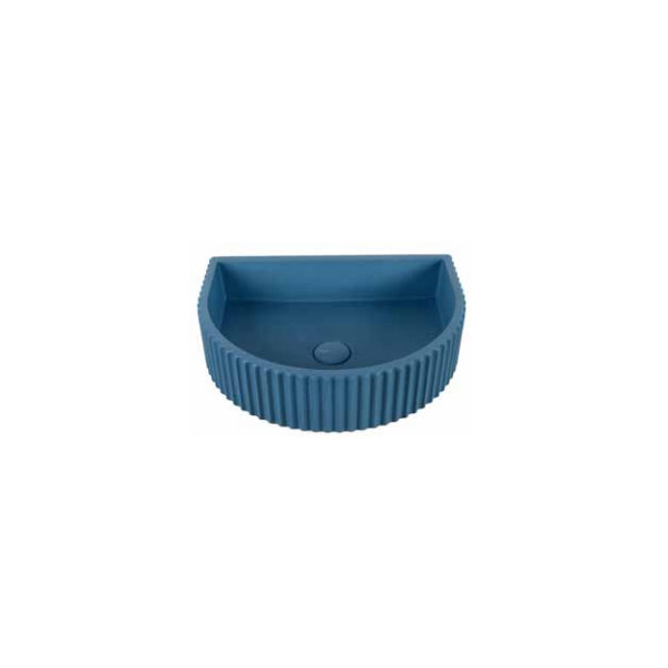 כיור בטון מונח / תלוי חצי עגול 47/36 ס”מ כחול רויאל דגם SOHO
