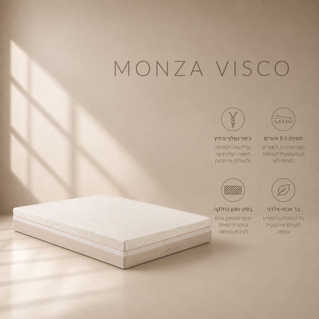 מזרן MONZA VISCO במבחר גדלים – תמונה 2