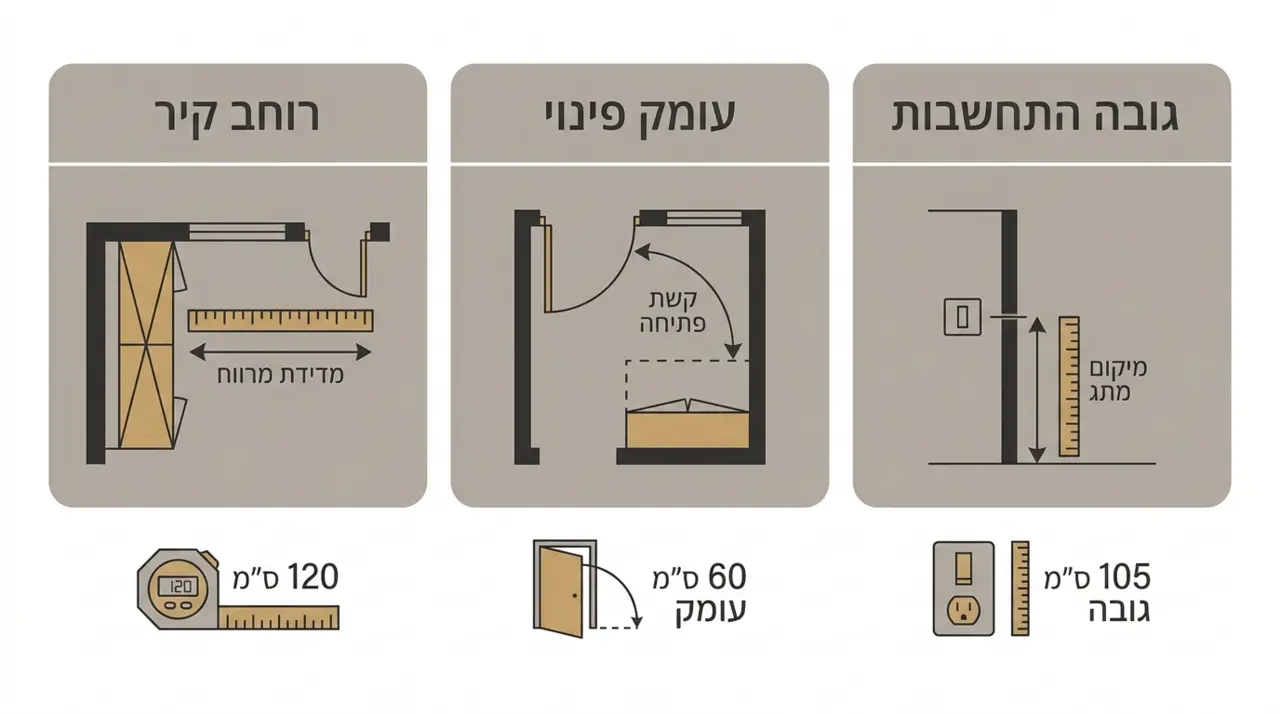 טעויות נפוצות במדידת ארון נעליים ליד דלת הכניסה