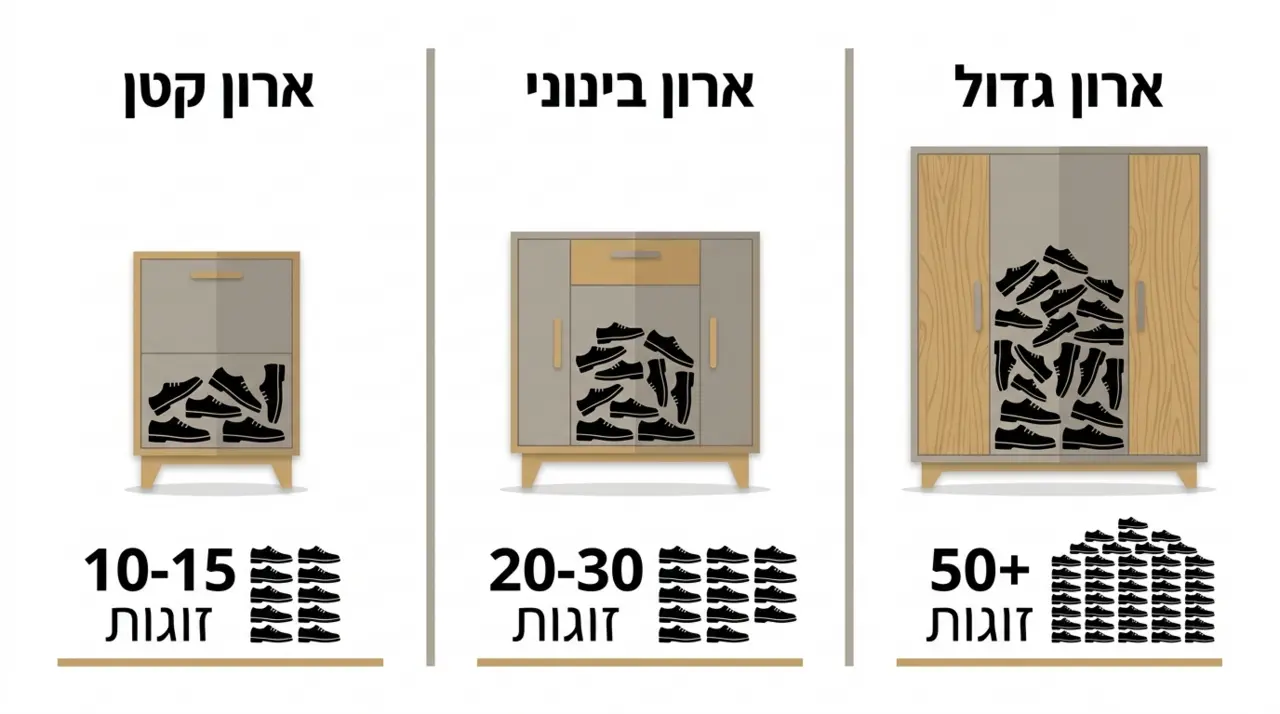 קיבולת ארון נעליים בכניסה