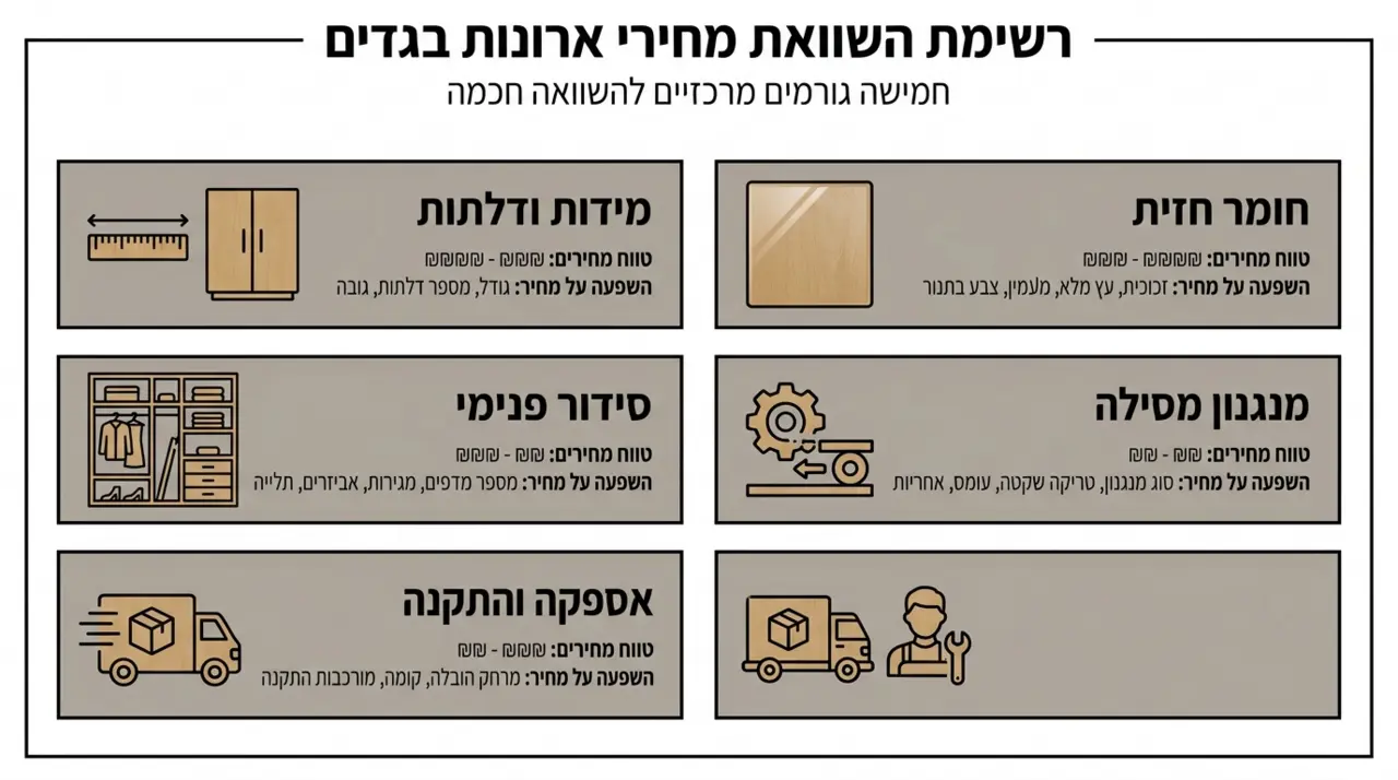 השוואת הצעות מחיר לארון הזזה