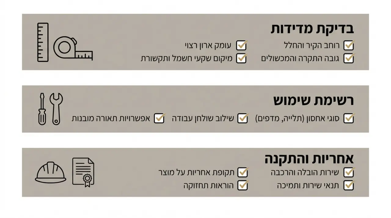 צ'ק-ליסט לפני רכישת ארון בגדים עם שולחן כתיבה